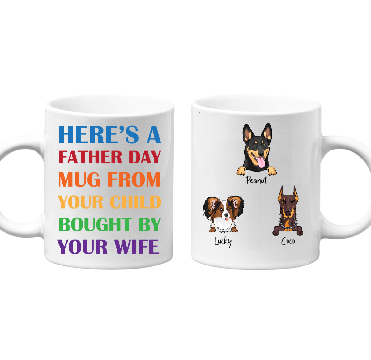 Father's Day Mug from Child- Dog Lover-Personalized Mug
