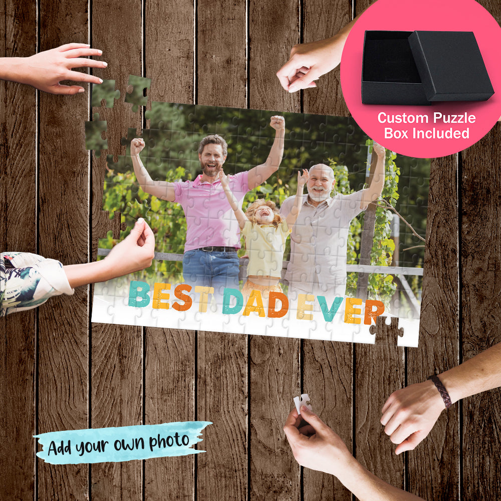 Best Dad Ever - Personalized Photo Puzzle