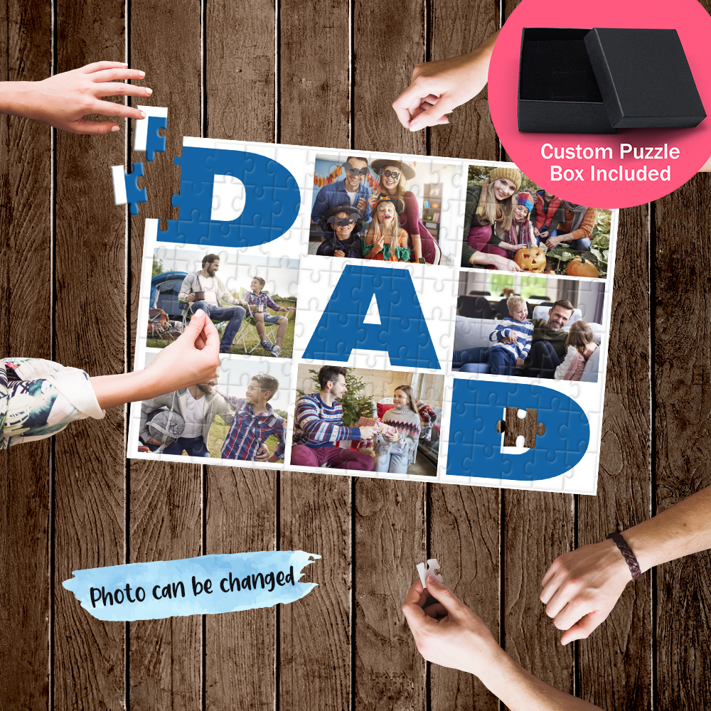 Dad - Customized Photo - Personalized Puzzle