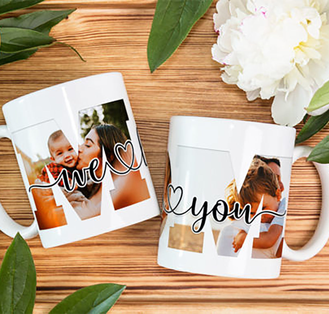 We Love You Mom - Personalized Photo Mug
