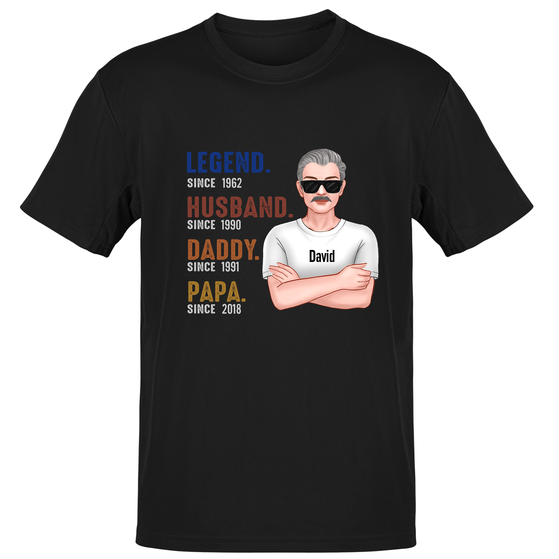 Legend, Husband, Dad And Papa Since - Family Personalized