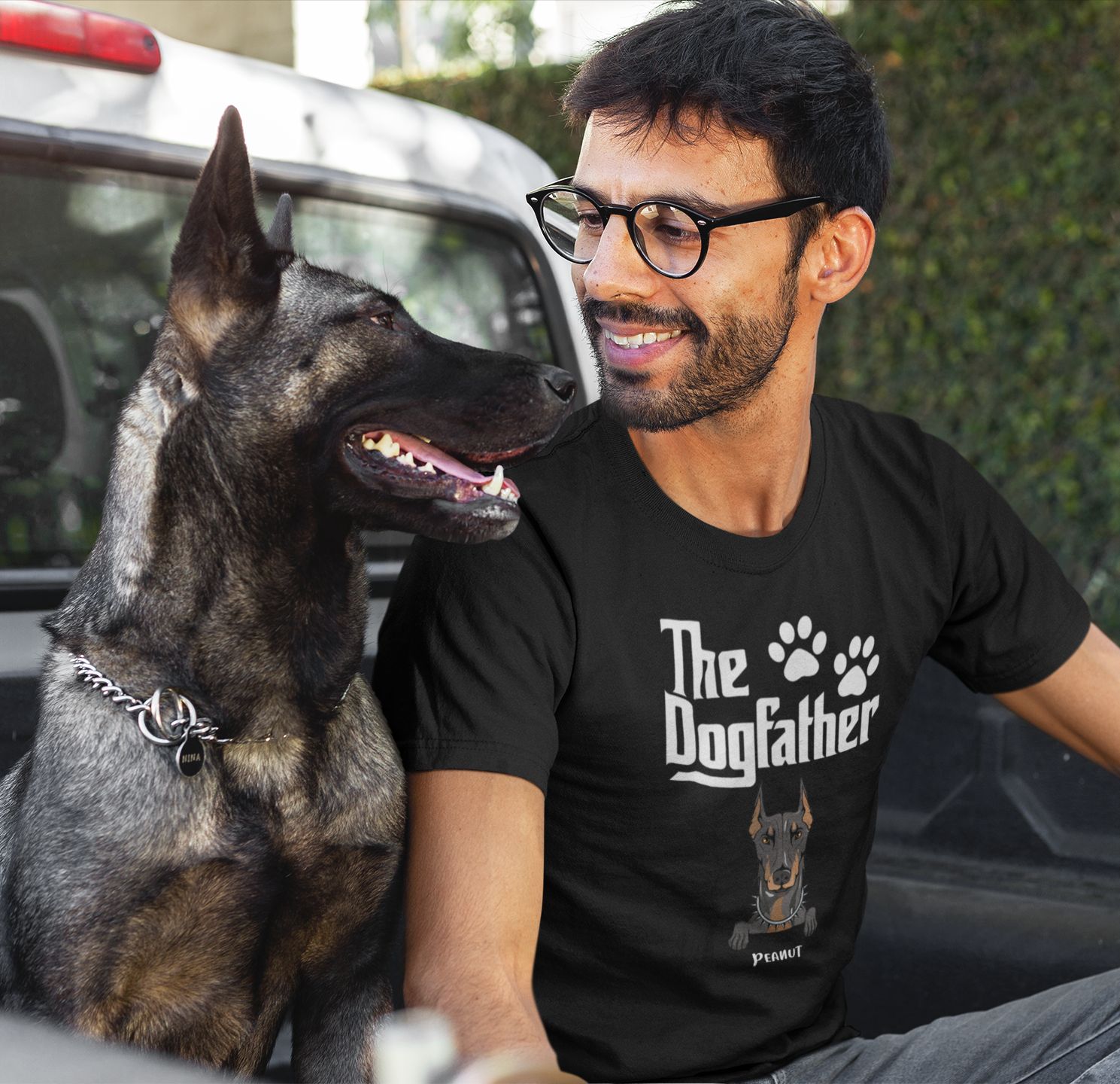 Dog Father Personalized Unisex T-Shirt
