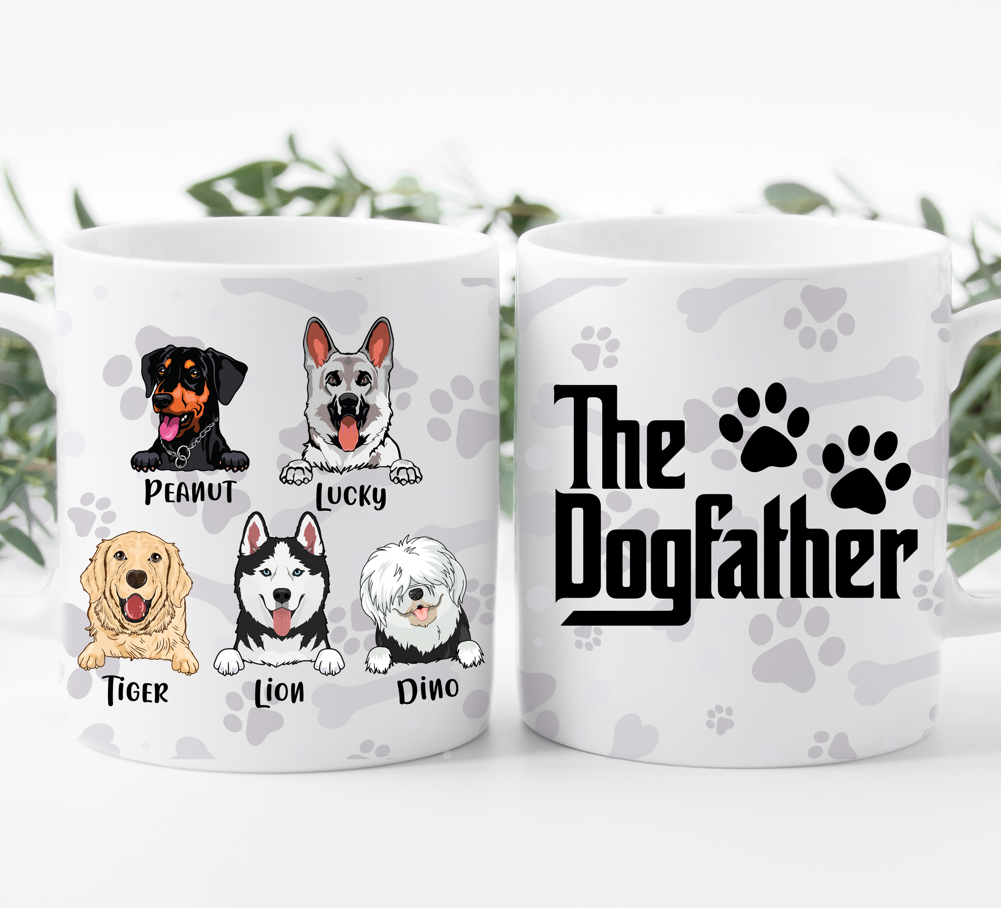 Dog Father- Dog Lover - Personalized Mug