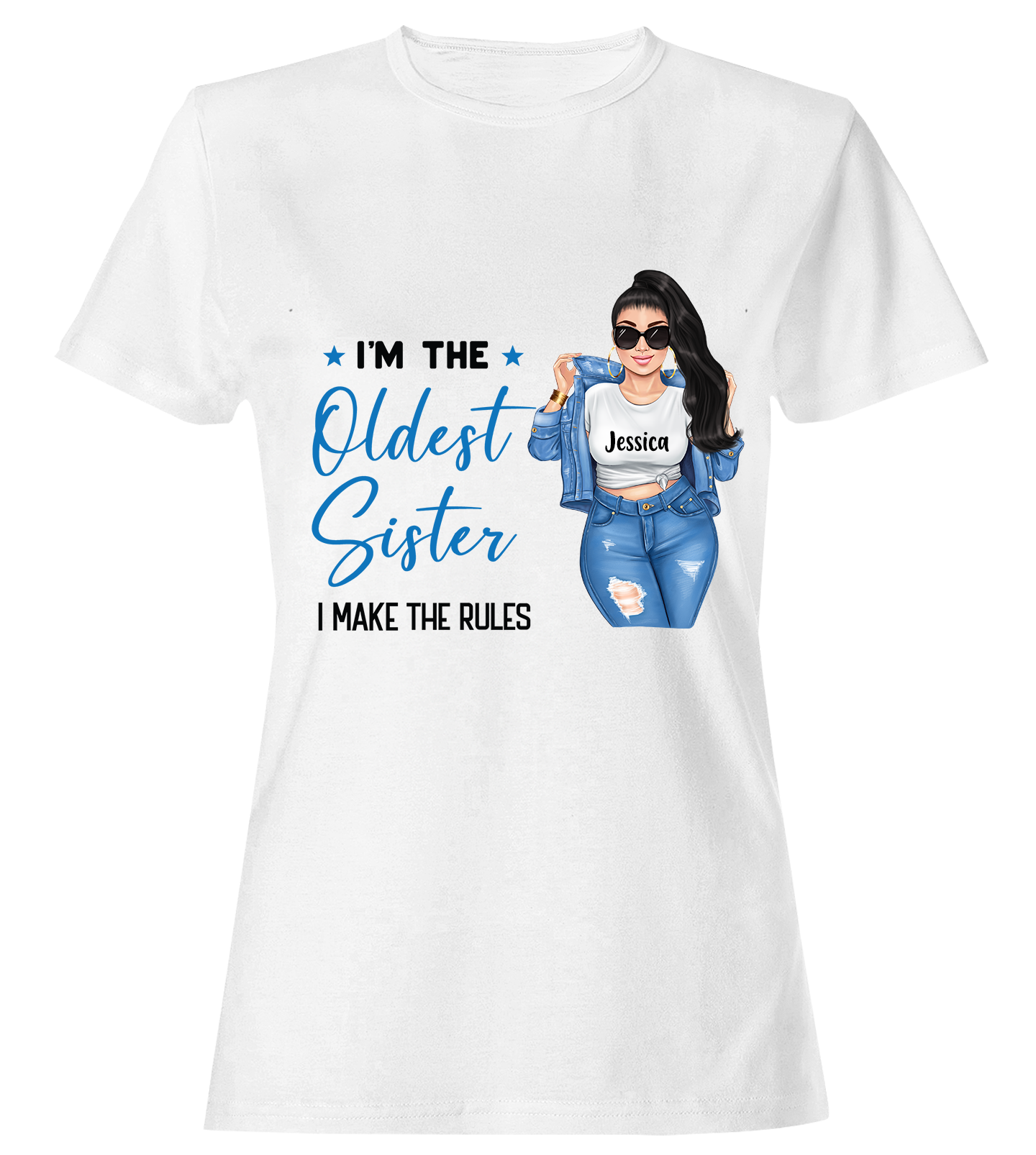 Denim Sisters - Family - Personalized T-Shirt