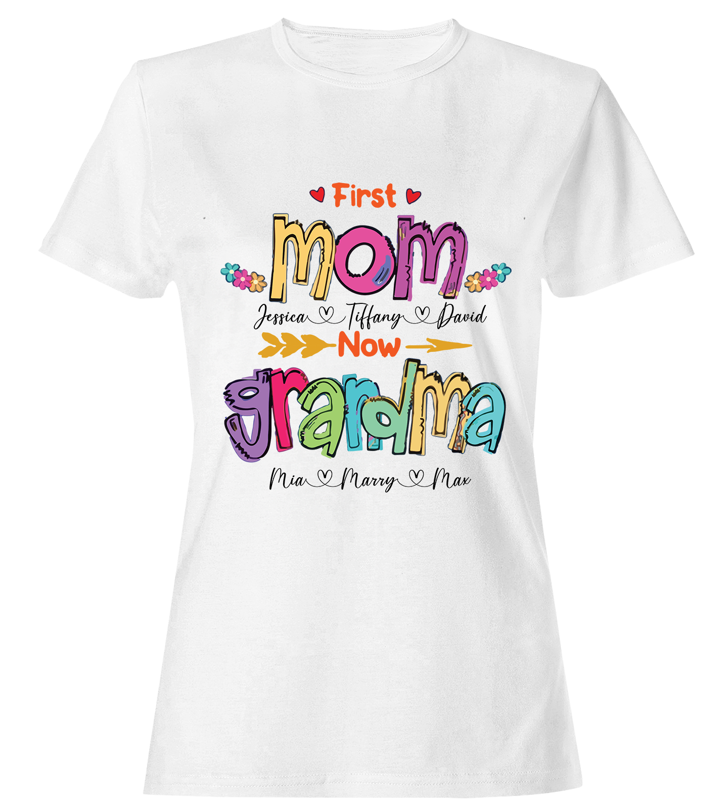 First Mom Now Grandma- Personalized T-Shirt