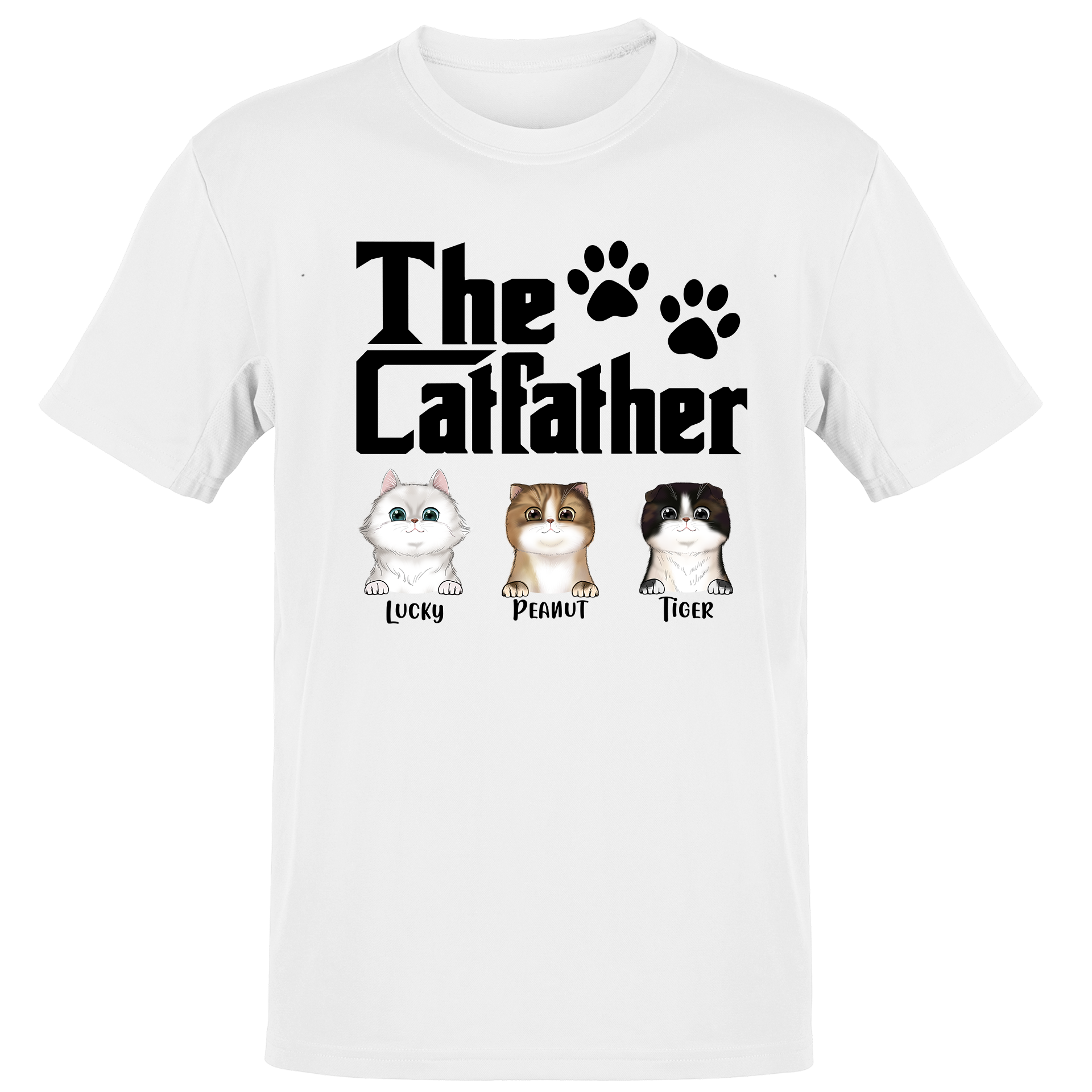 Cat Father - Cat Lover - Personalized Unisex T-Shirt